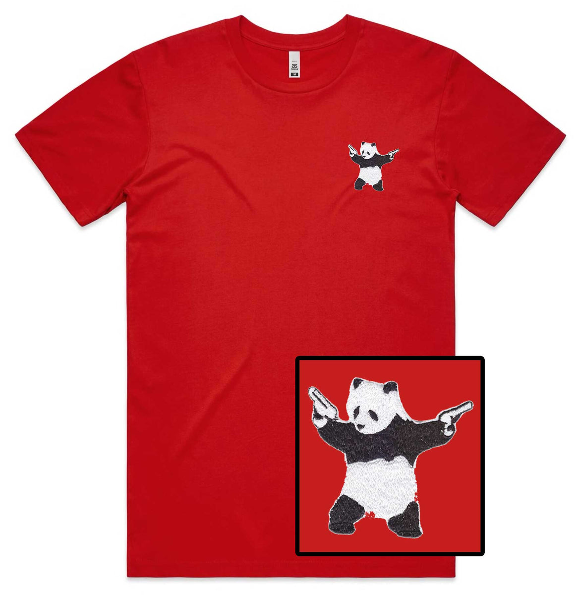 Panda Gun Embroidered T-Shirt – Rainbow Notting Hill