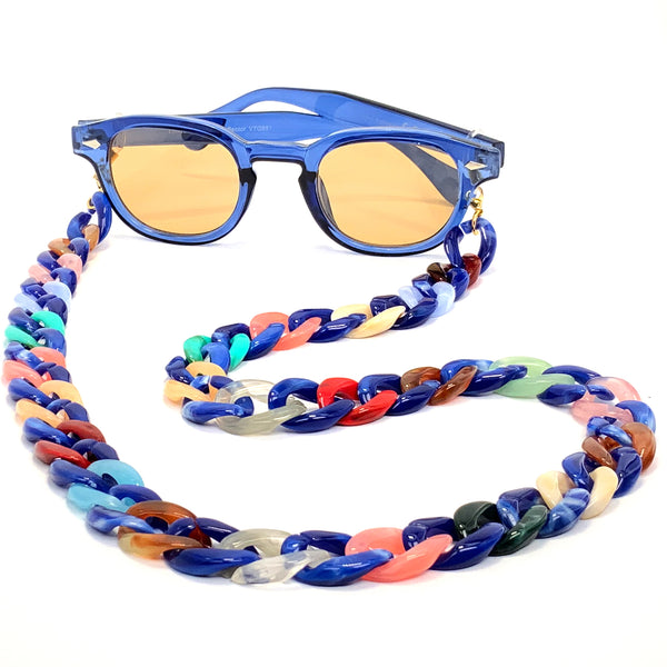 Rainbow Deep Blue Sunglasses Chain