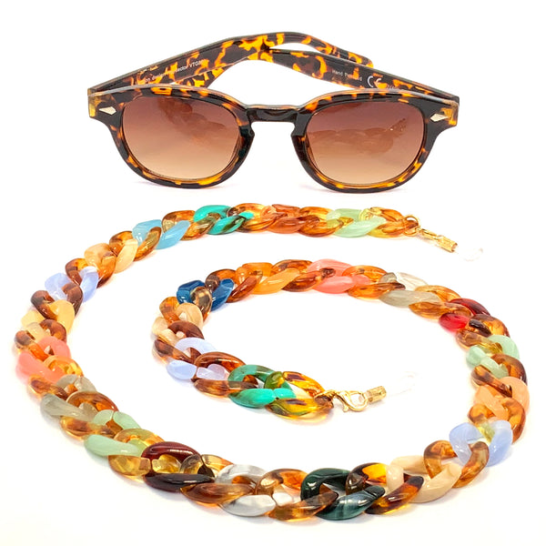 NEW COLOURS! Rainbow Sunglasses Chain - Rainbow Notting Hill