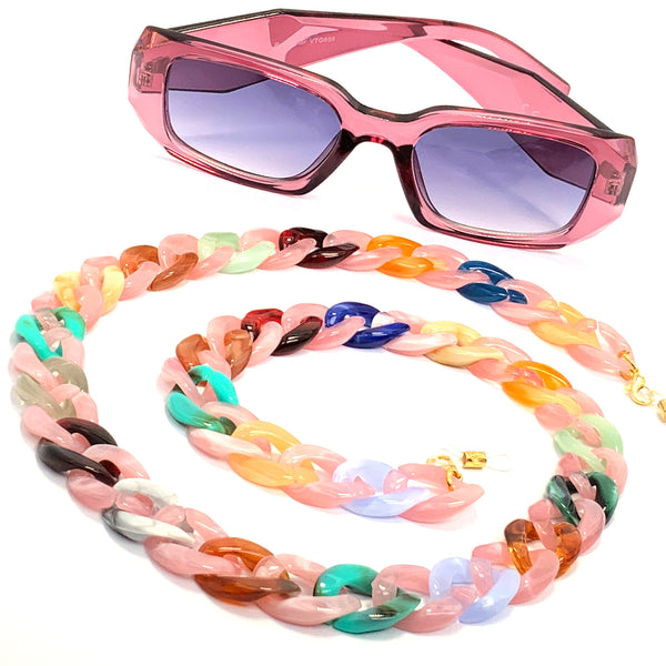 Rainbow Pink Sunglasses Chain