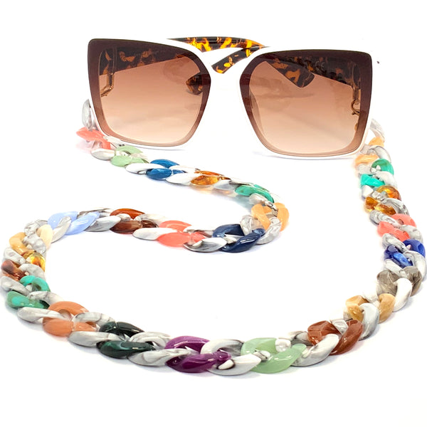 NEW COLOURS! Rainbow Sunglasses Chain - Rainbow Notting Hill