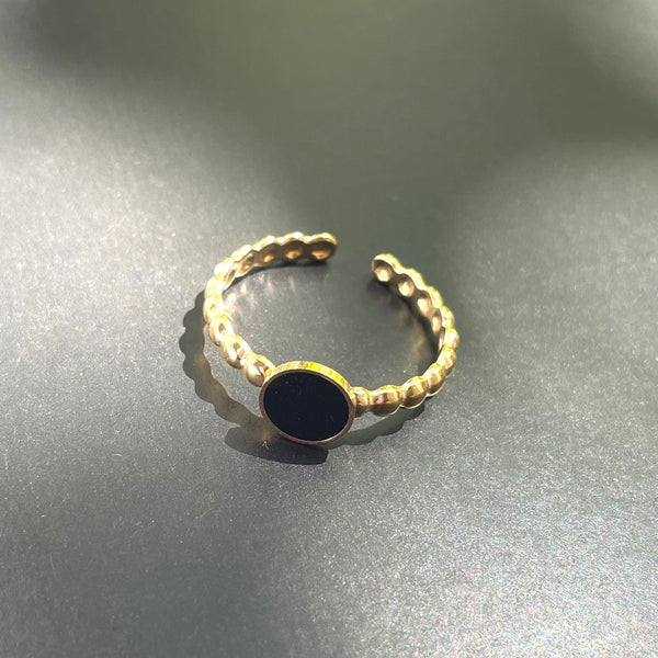 Stackable Round Enamel Ring