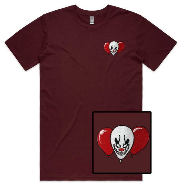 Clown Balloon Embroidered T-Shirt