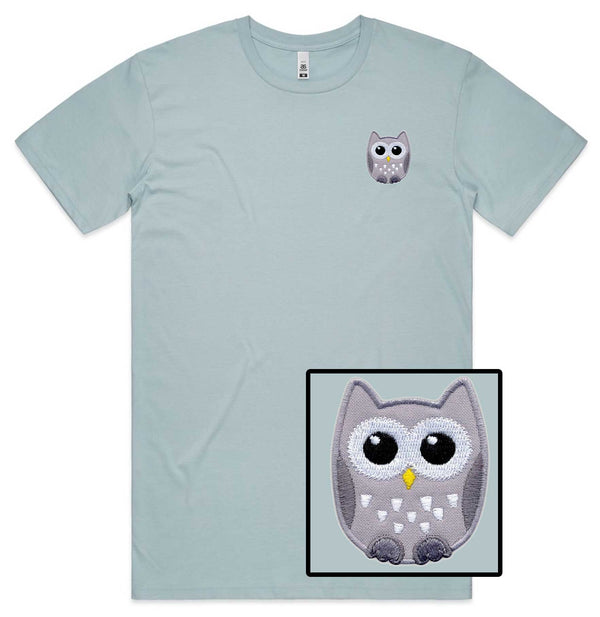 Grey Owl Embroidered T-Shirt