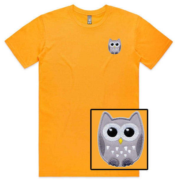 Grey Owl Embroidered T-Shirt