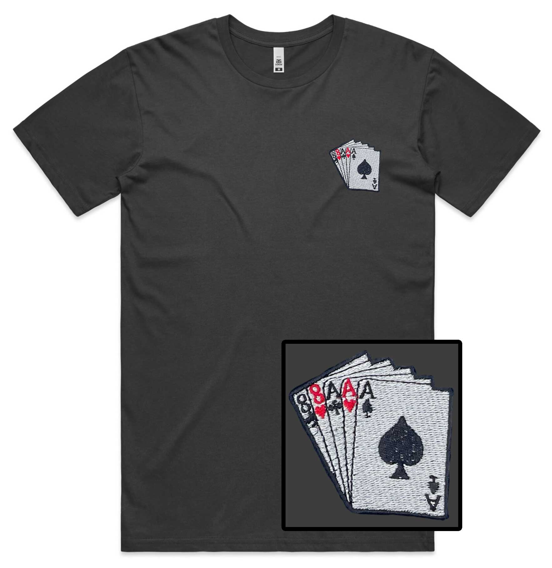 Poker card t shirt on sale