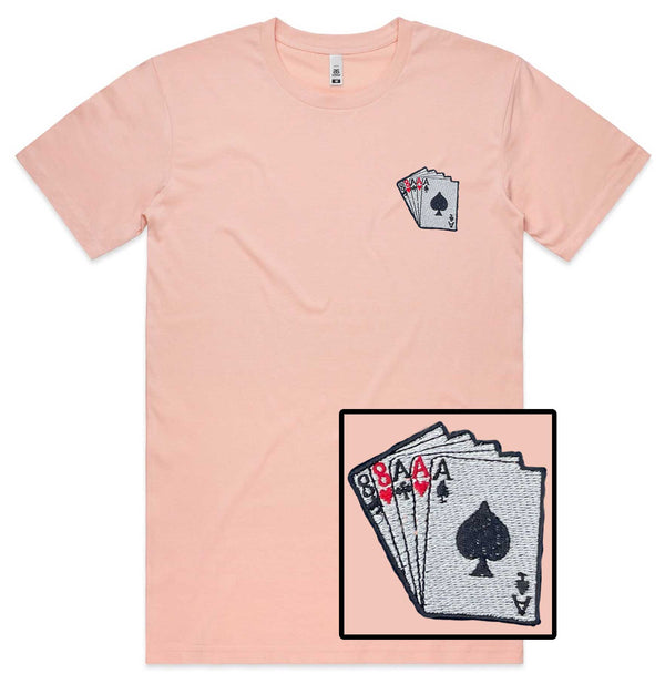 Poker Cards Embroidered T-Shirt