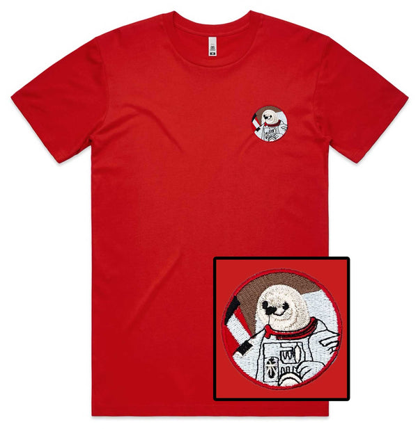 Space Sloth Embroidered T-Shirt