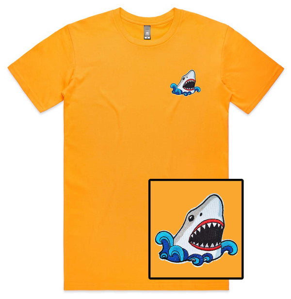 Scary Shark Embroidered T-Shirt
