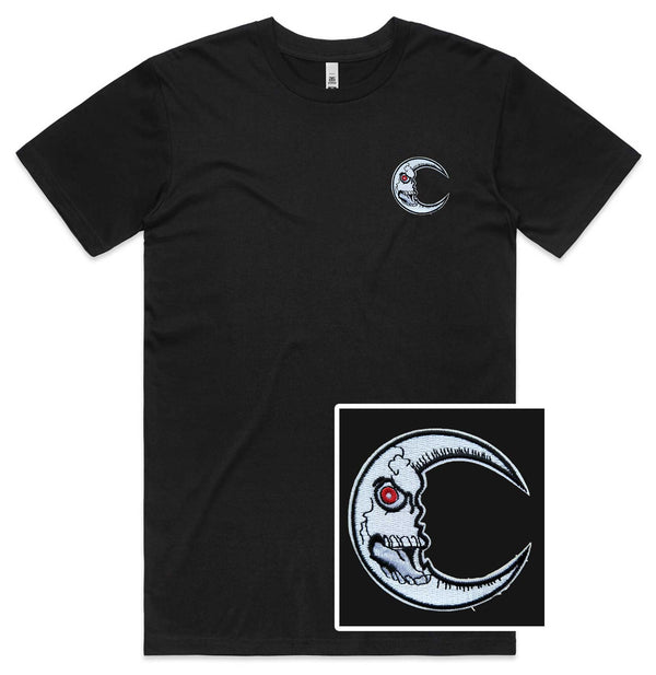 Scary Moon Embroidered T-Shirt