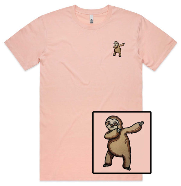 Dancing Sloth Embroidered T-Shirt