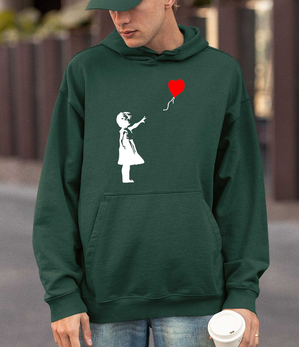 Banksy Hoodie - Girl with a Heart Baloon