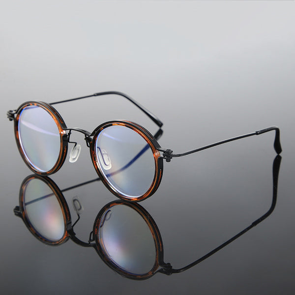 Retro reading glasses with anti blue light resin lenses Tortoiseshell colour