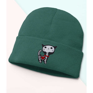 Cat Skeleton Beanie