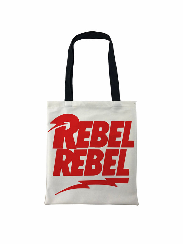 Rebel Rebel White Tote Bag, David Bowie Tote bag