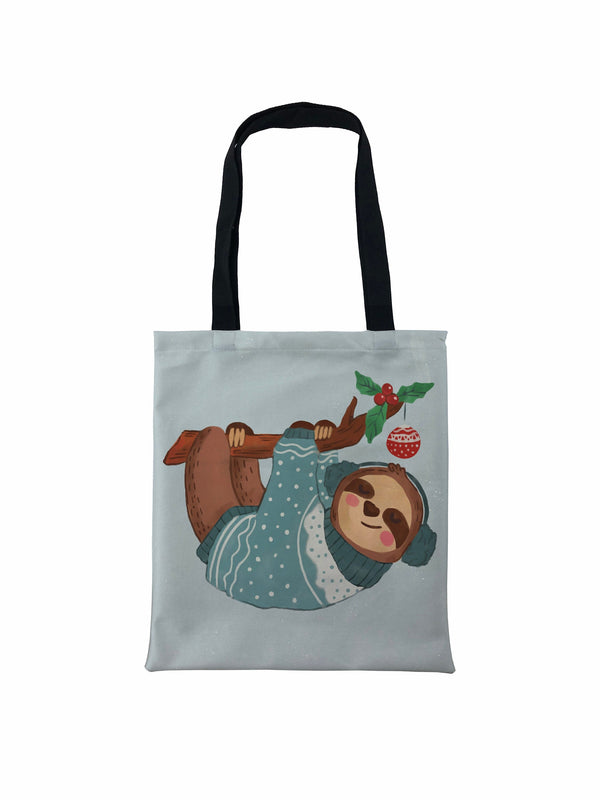 Sloth Christmas Tote Bag, Three-toed sloth Tote Bag