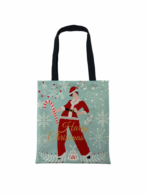 Harry Christmas Tote Bag, Santa Harry Styles Tote Bag