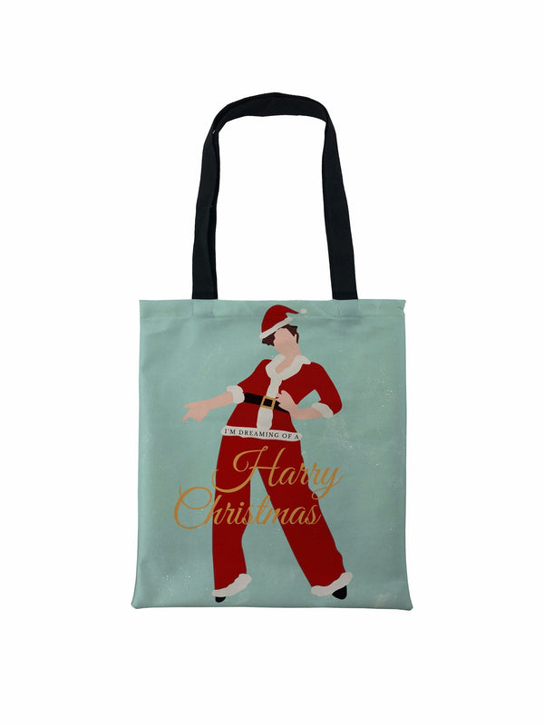 Harry Christmas Tote Bag, Santa Harry Styles Tote Bag