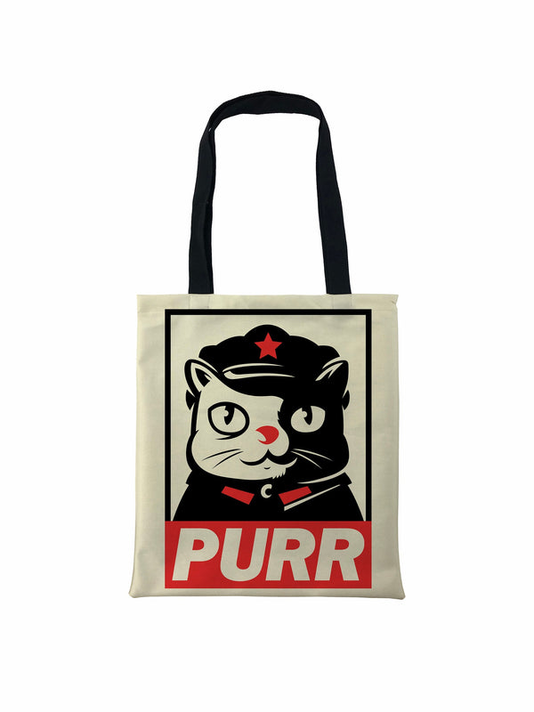 PURR Communist Cat Tote Bag