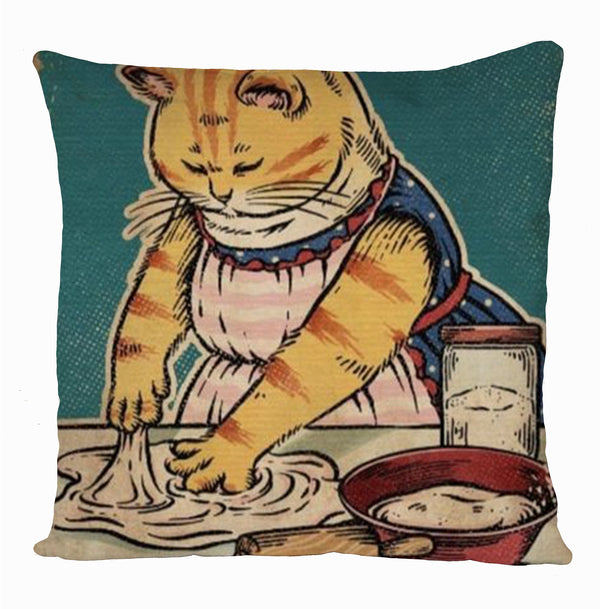 Shut the FuCup Cakes Grampy Ginger Cat Cushion Covers