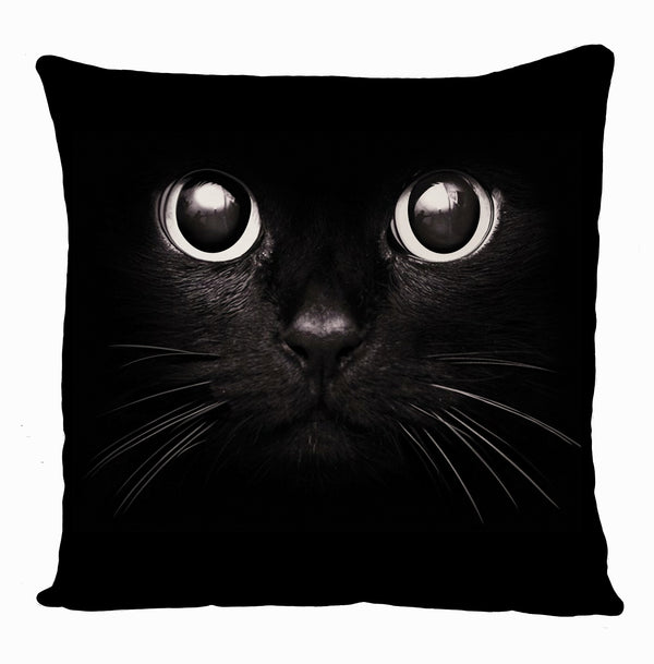 Black Cat All Over Printed Black Cat Cushion Cover