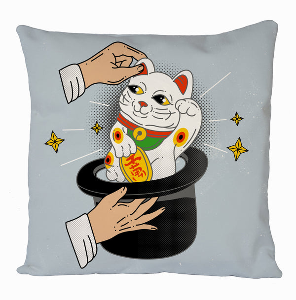 Magic Cat Cushion Cover, Lucky Cat Cushion Cover, Gift Home Decoration, Graphic Design Cushion Covers