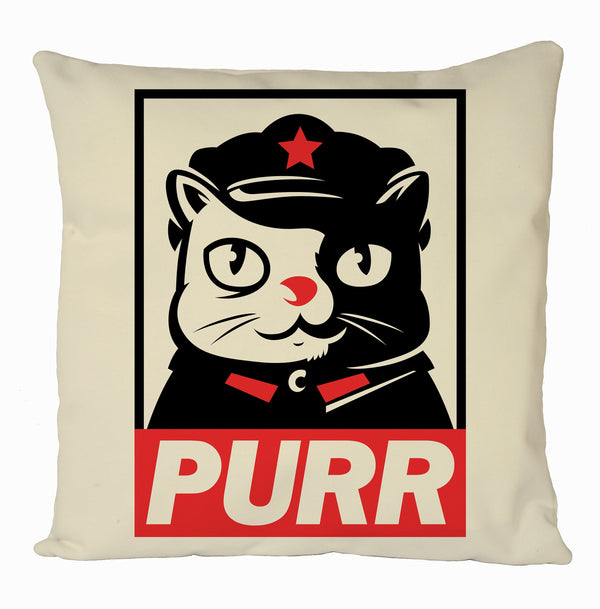 PURR Communist Cat Cushion Cover, Gift Home Decoration, Graphic Design Cushion Covers