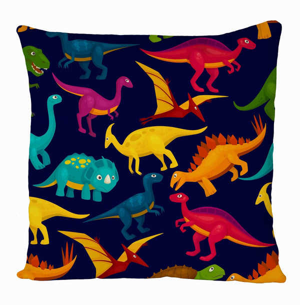 Colourful Dinosaurs Cushion Cover, Kids Room Cushion Cover