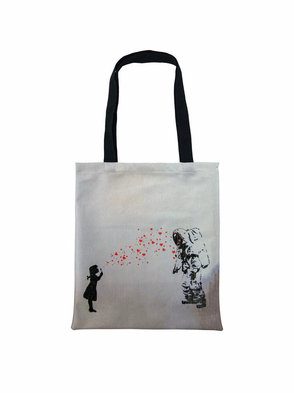 Banksy The Astronaut’s Daughter Tote Bag, Banksy Stencil Tote Bag