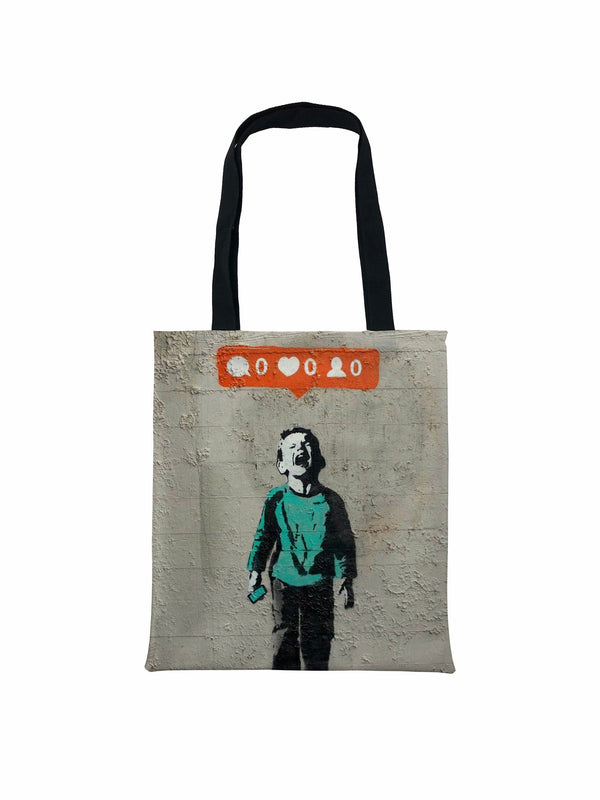 Banksy Nobody Likes Me Tote Bag, Banksy Stencil Tote Bag