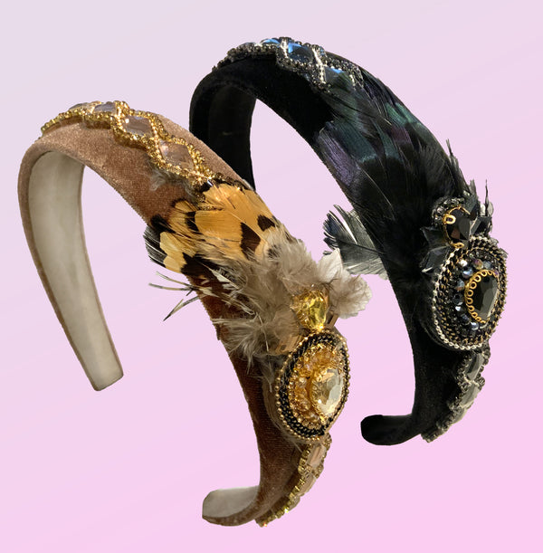 Headband - Feather and Jewels