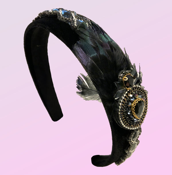 Headband - Feather and Jewels