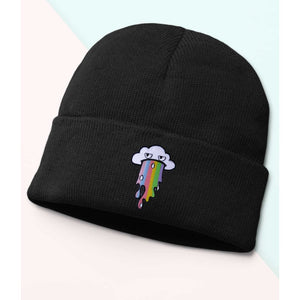 Rainbow Cloud Face Beanie