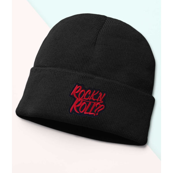 Rock And Roll Beanie, Cozy winter beanie with elegant patterns, animal embroidery, soft knit beanie, plain colour beanies
