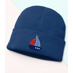 Sail Boat Beanie, Saling, Cozy winter beanie with elegant patterns, animal embroidery, soft knit beanie, plain colour beanies