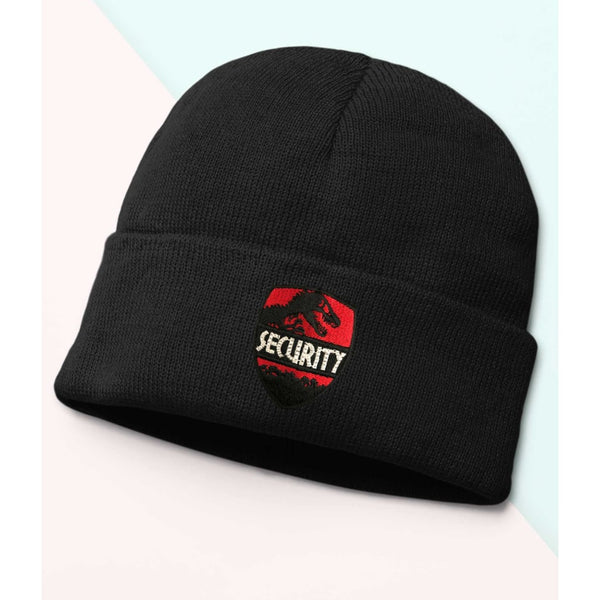 Security Beanie, T-rex, Cozy winter beanie with elegant patterns, animal embroidery, soft knit beanie, plain colour beanies